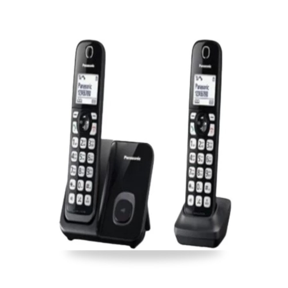 هاتف رقمي لاسلكي مكتبي ومنزلي باناسونيك Panasonic موديل KX-TGD512UEB بسماعتين أسود