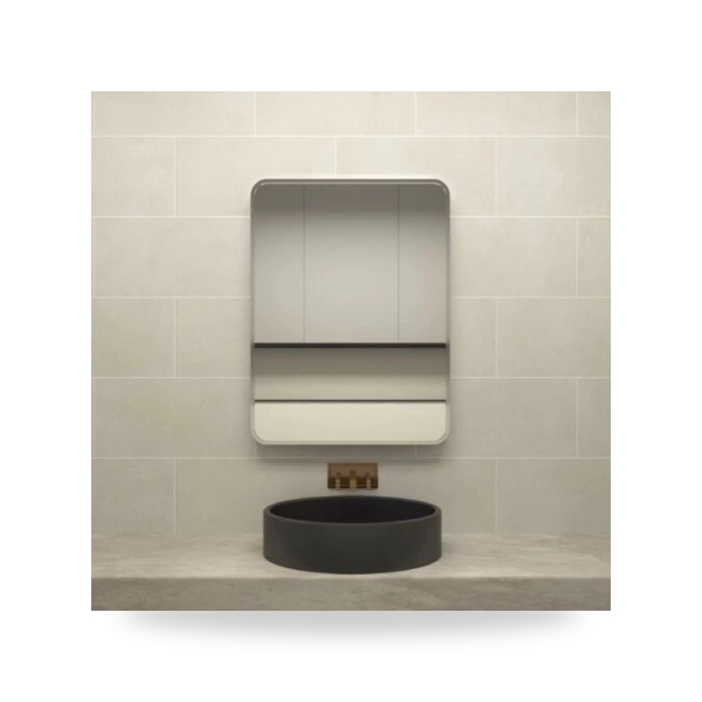 مرآة حمام 80 × 60 سم فضي موديل 692