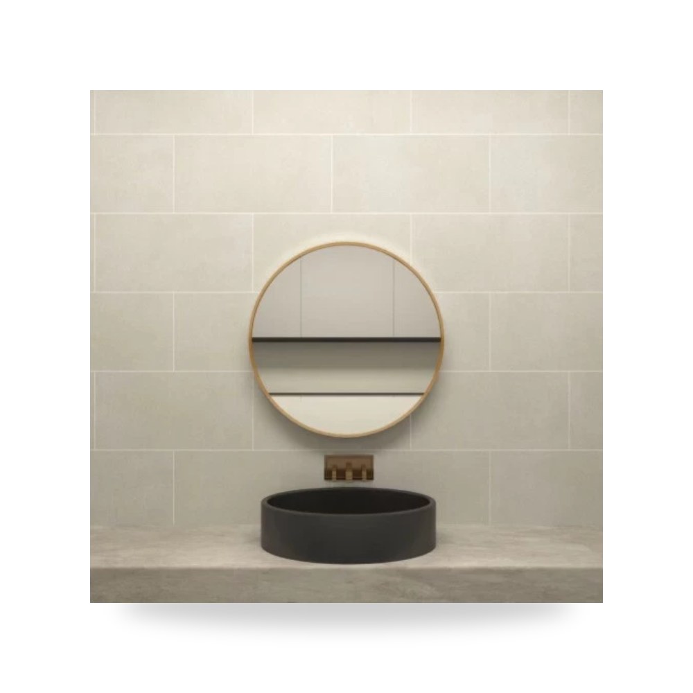 مرآة حمام 60 × 60 سم ذهبي موديل 542