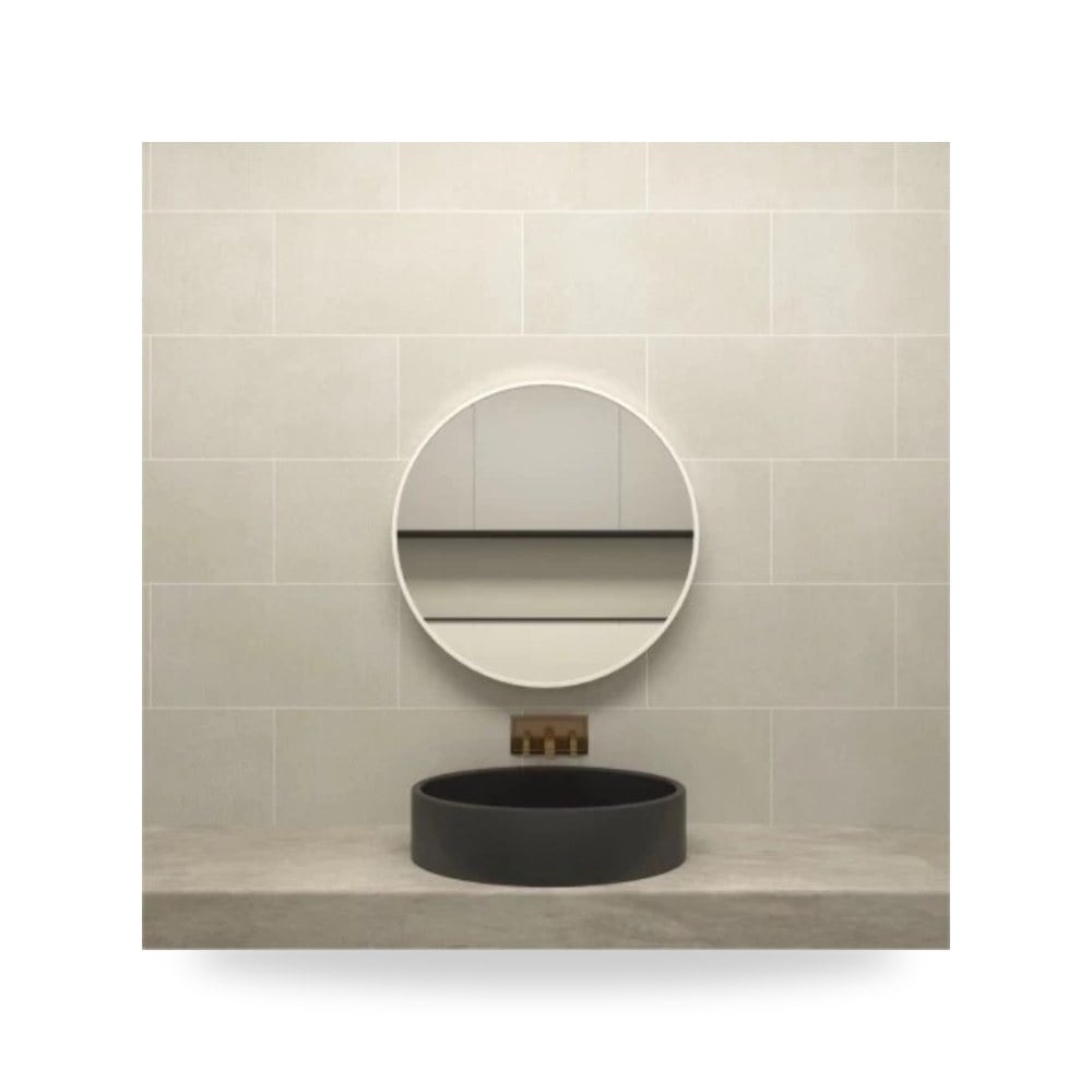مرآة حمام 60 × 60 سم ابيض موديل 822