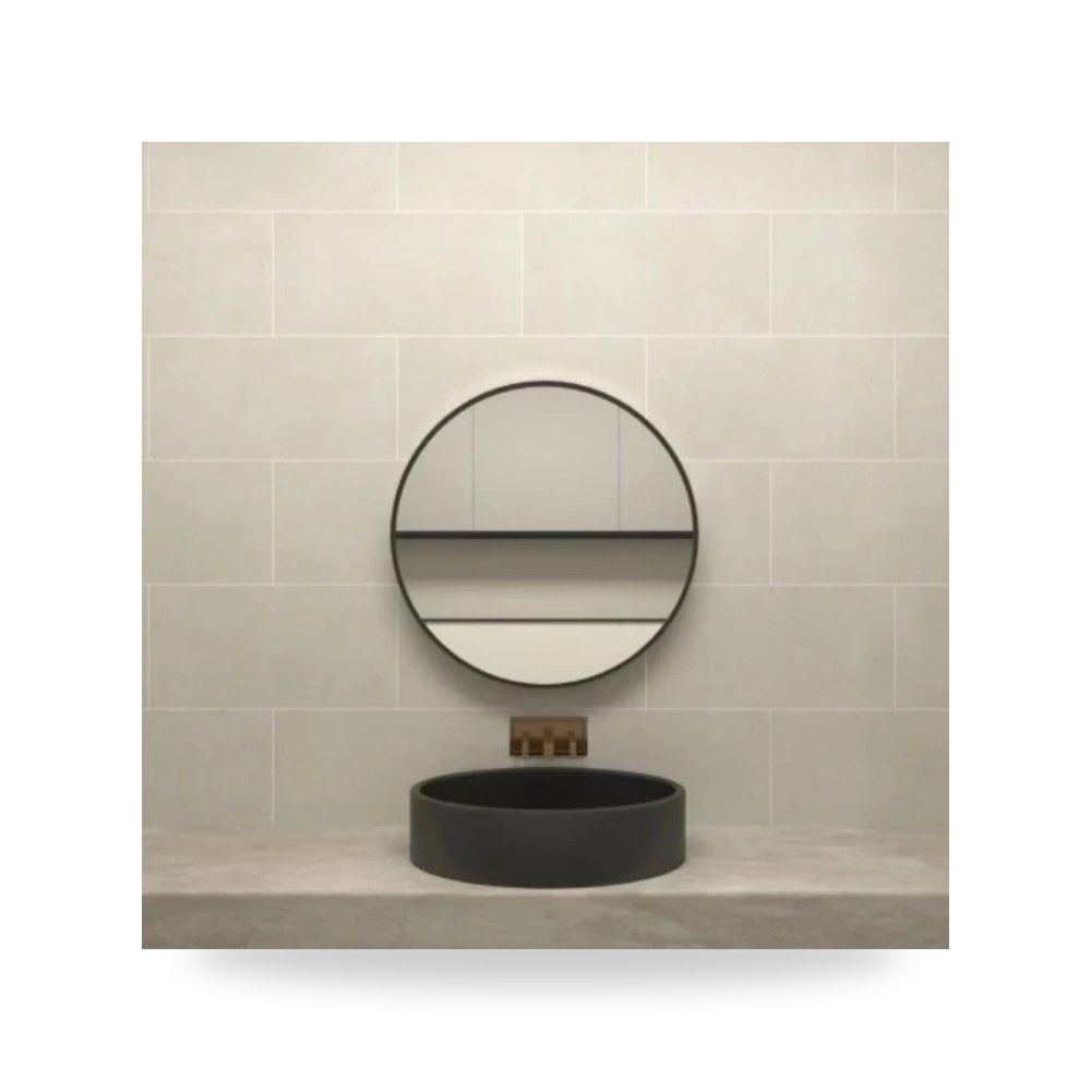 مرآة حمام 60 × 60 سم اسود موديل 705