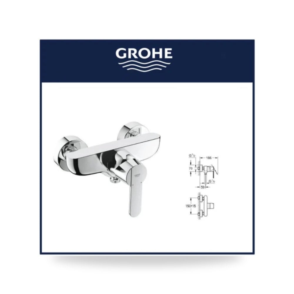 خلاط شطاف كروم نحاس أصفر (Brass) GROHE موديل 999