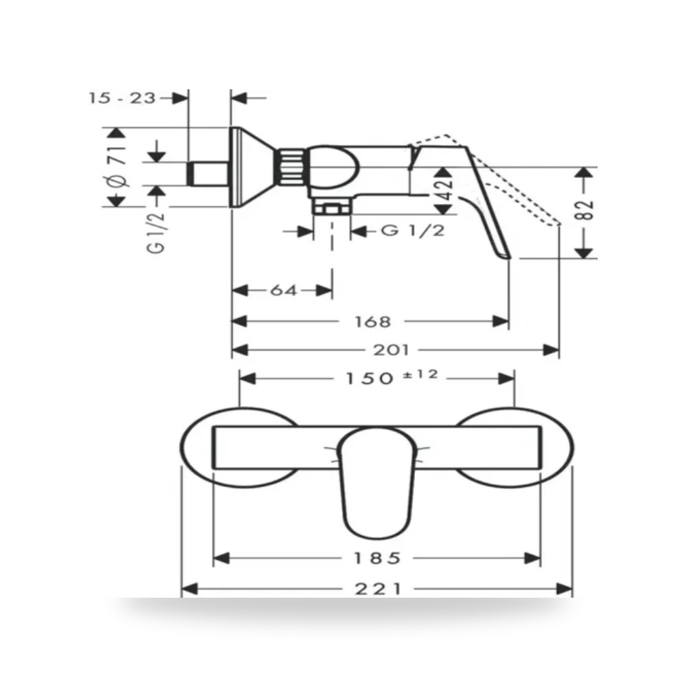 خلاط شطاف كروم لامع GROHE موديل 522