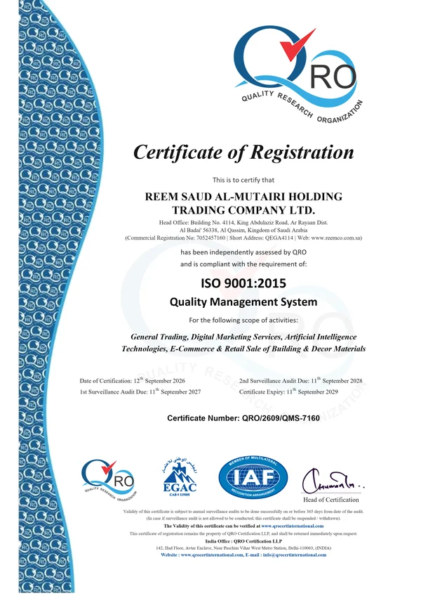 ISO 9001:2015 Certificate