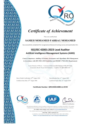 ISO 42001 Lead Auditor Certificate